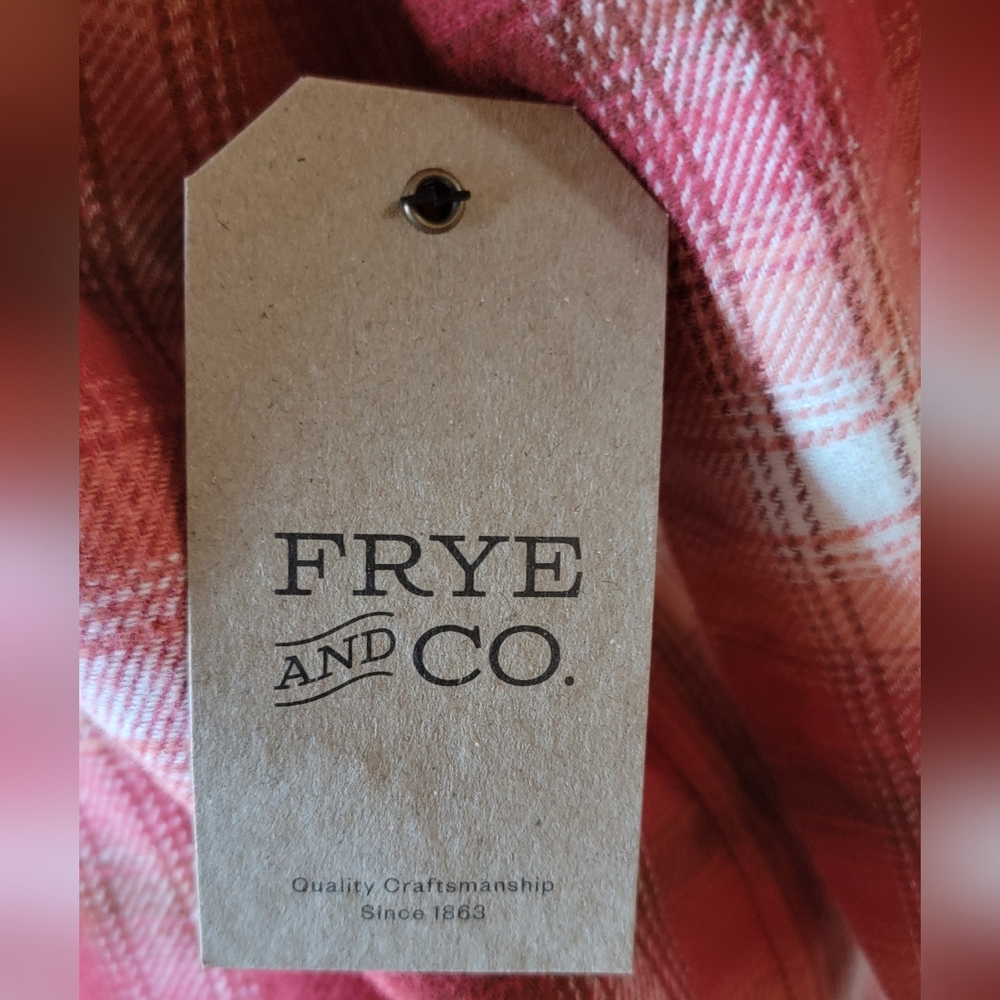 FRYE AND CO Red and White Plaid Button Down Shirt - Picture 7 of 11